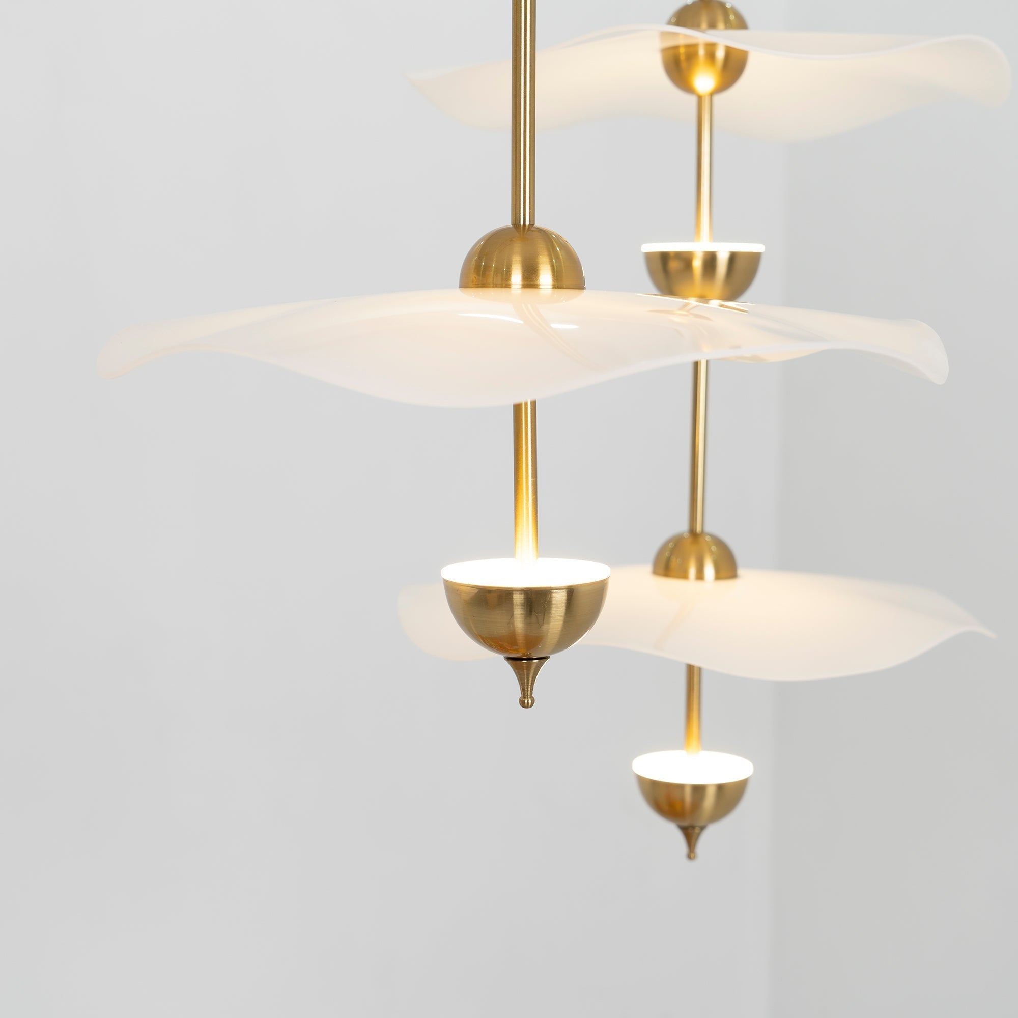 Lustra Pendant Light Double Biscuit for Living Room - Neutral Decor