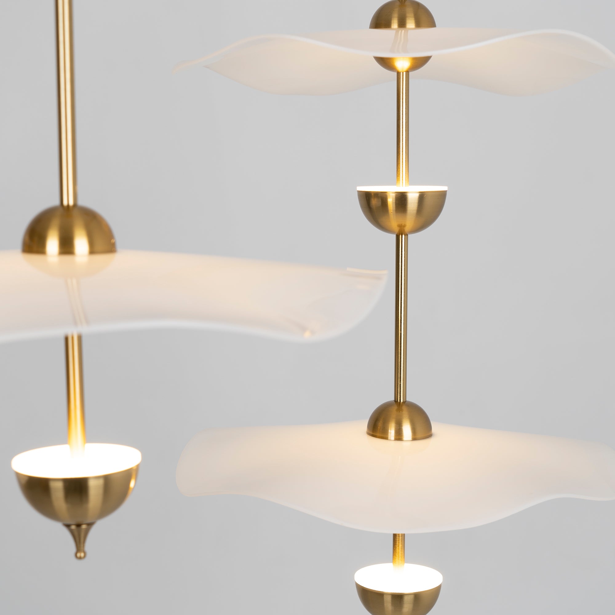 Lustra Pendant Light Double Biscuit for Living Room - Neutral Decor