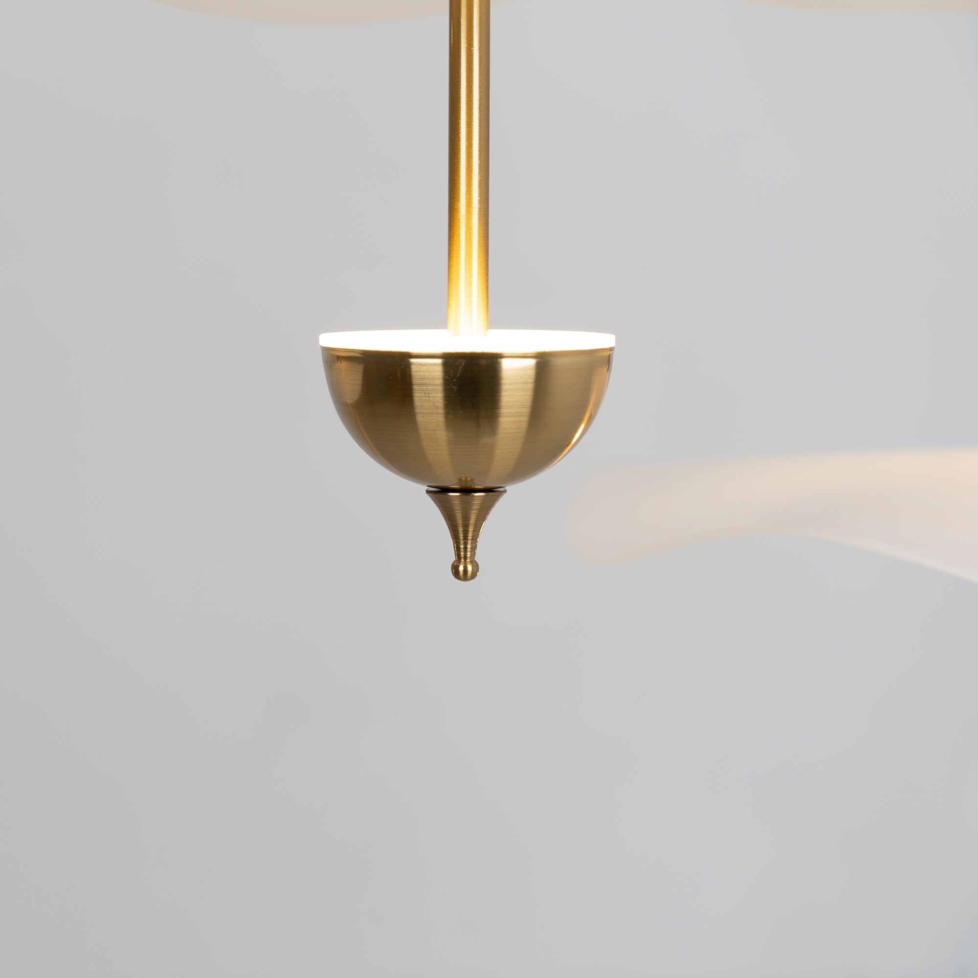 Lustra Pendant Light Double Biscuit for Living Room - Neutral Decor