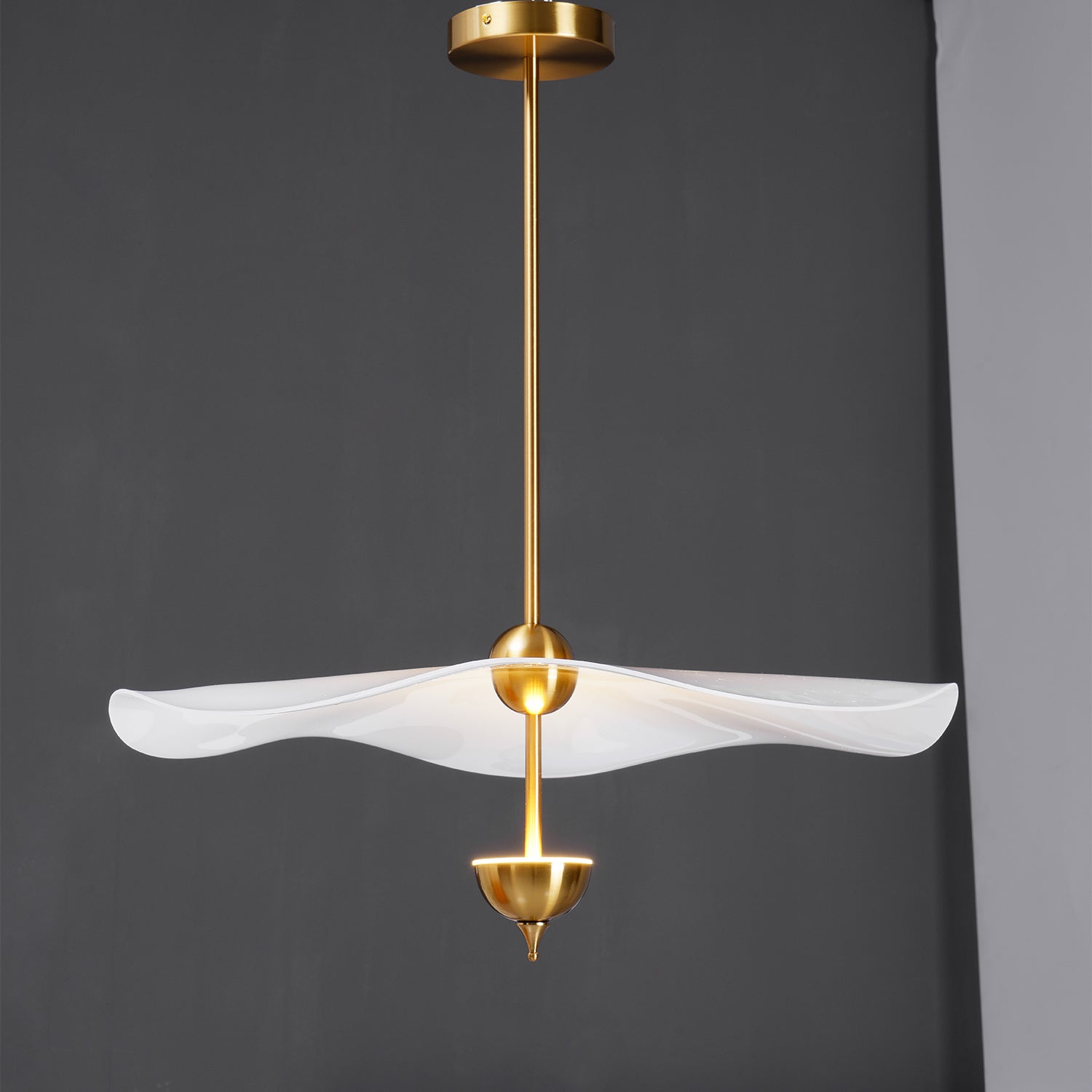 Lustra Pendant Light Double Biscuit for Living Room - Neutral Decor