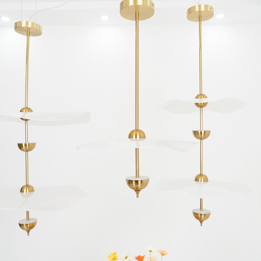 Lustra Pendant Light Double Biscuit for Living Room - Neutral Decor
