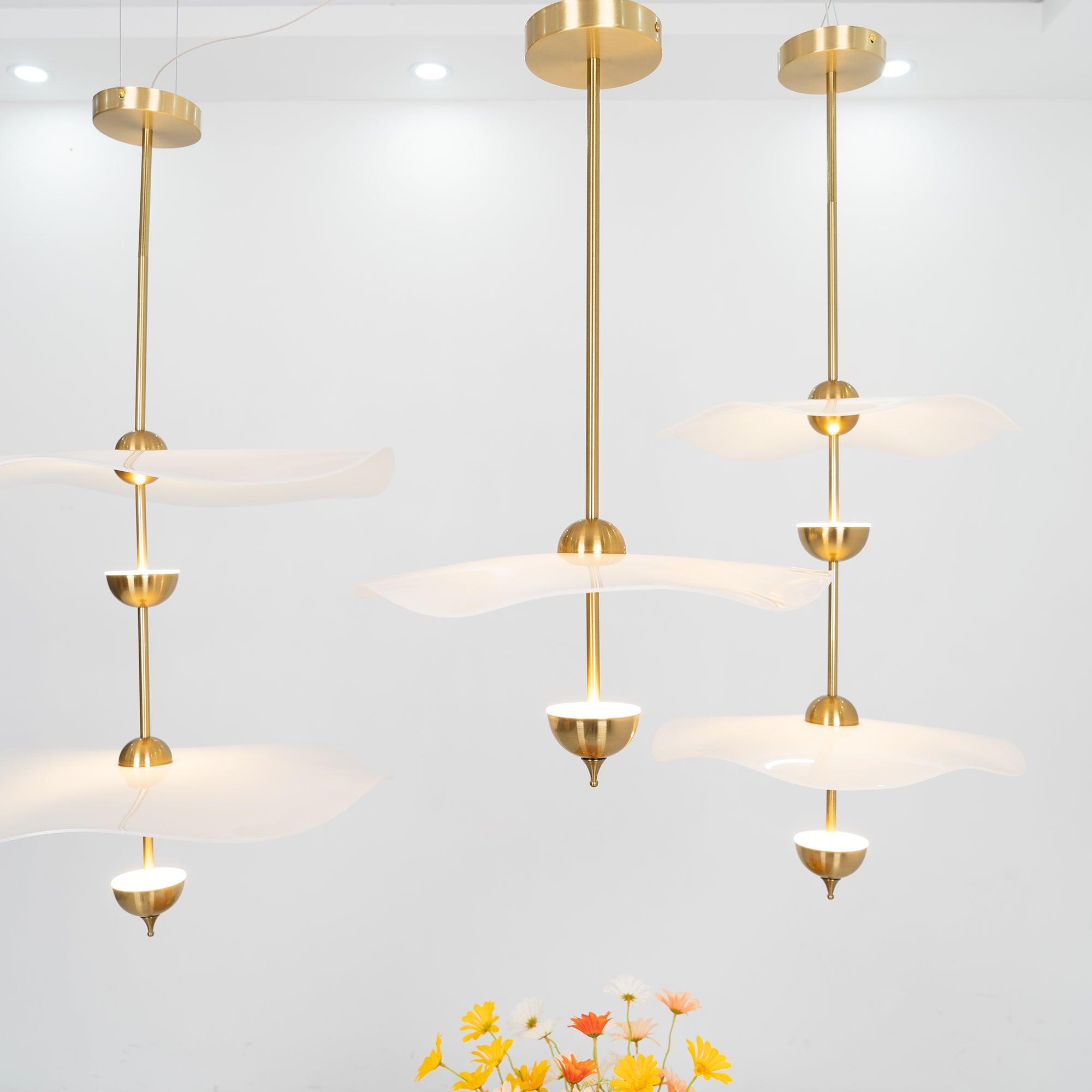 Lustra Pendant Light Double Biscuit for Living Room - Neutral Decor