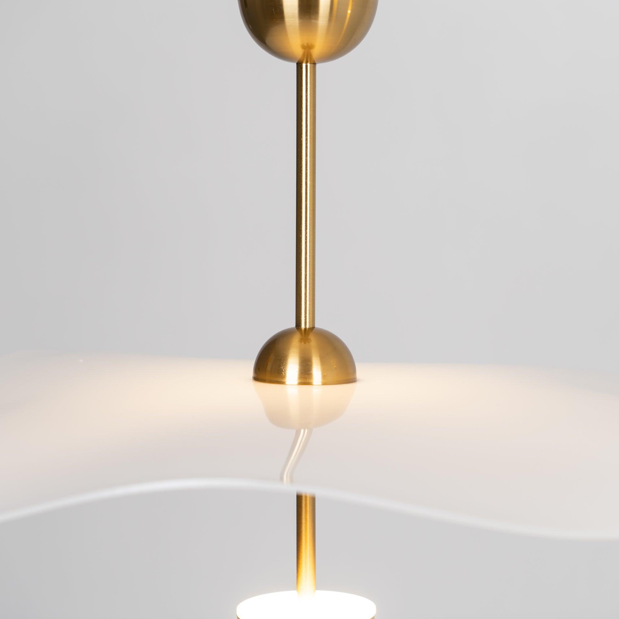 Lustra Pendant Light Double Biscuit for Living Room - Neutral Decor