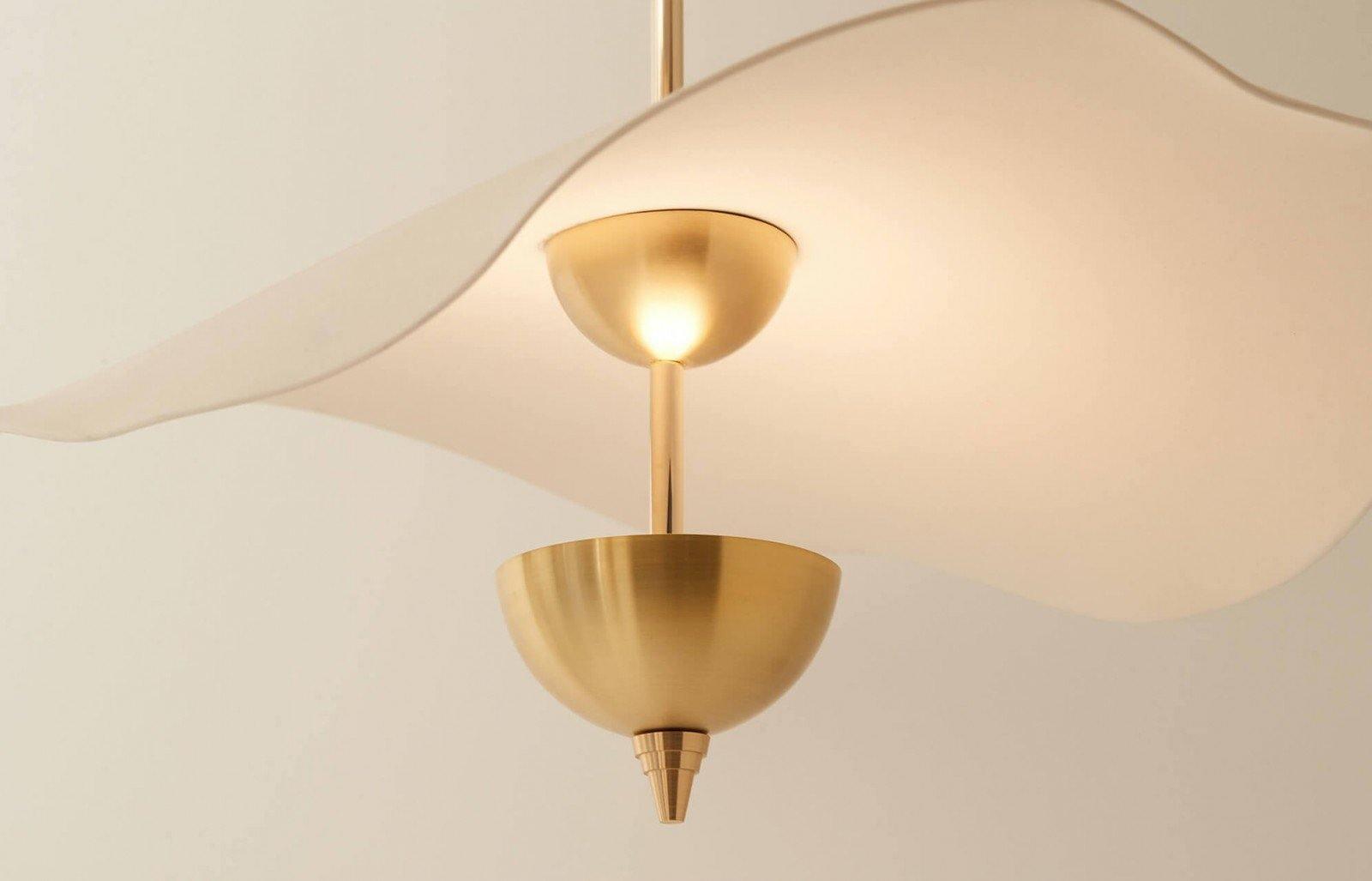 Lustra Pendant Light Double Biscuit for Living Room - Neutral Decor