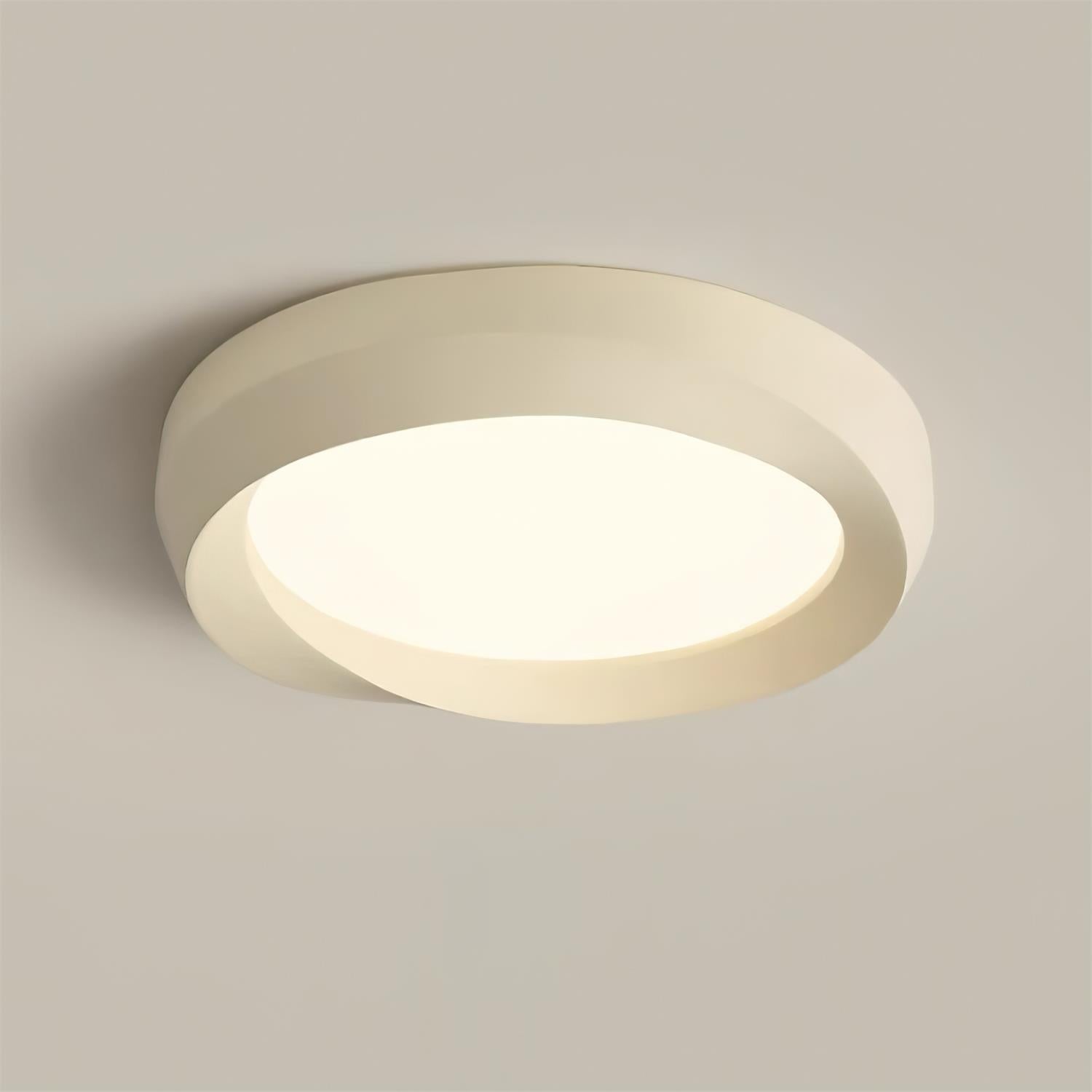 Ceiling Lamp Resin with Soft Curved Frame in Neutral Tones - Neutral Decor