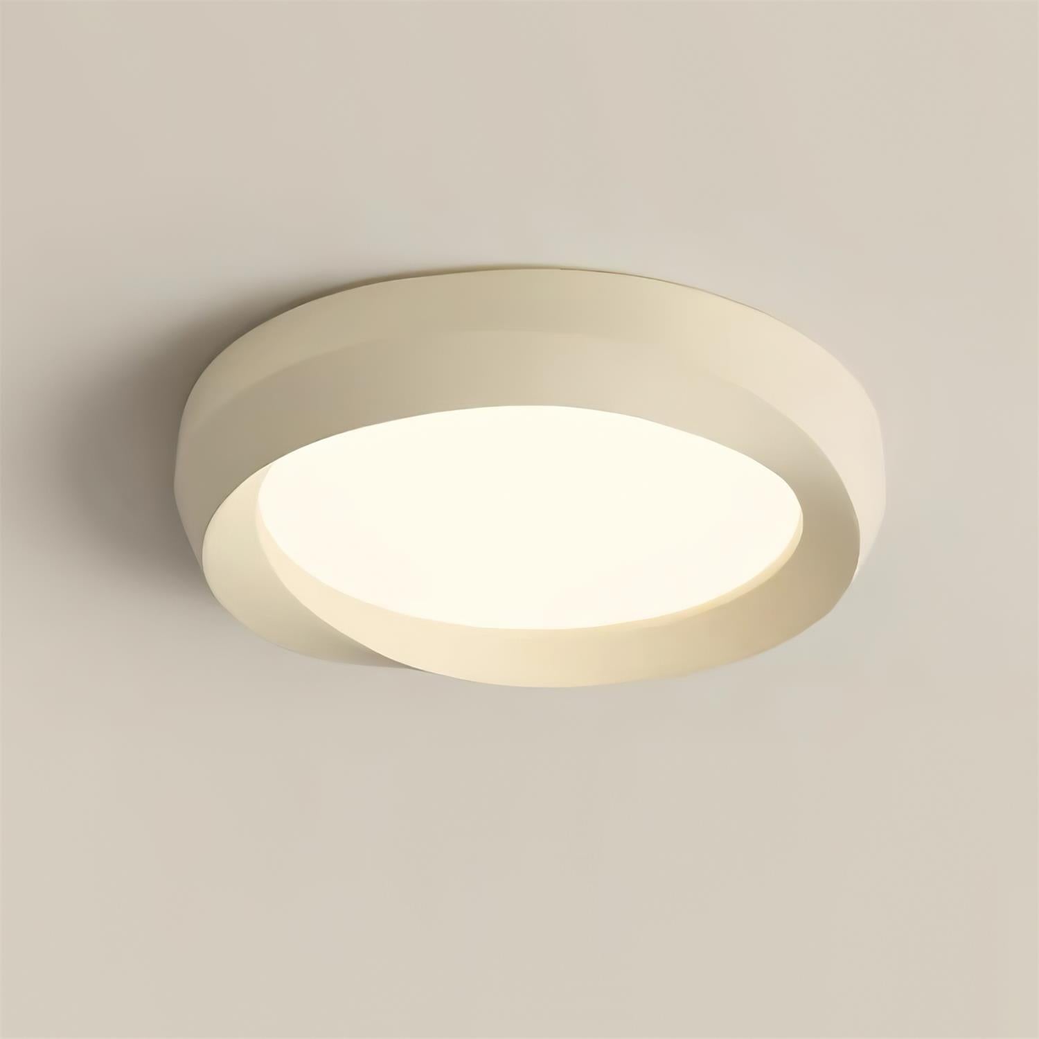Ceiling Lamp Resin with Soft Curved Frame in Neutral Tones - Neutral Decor