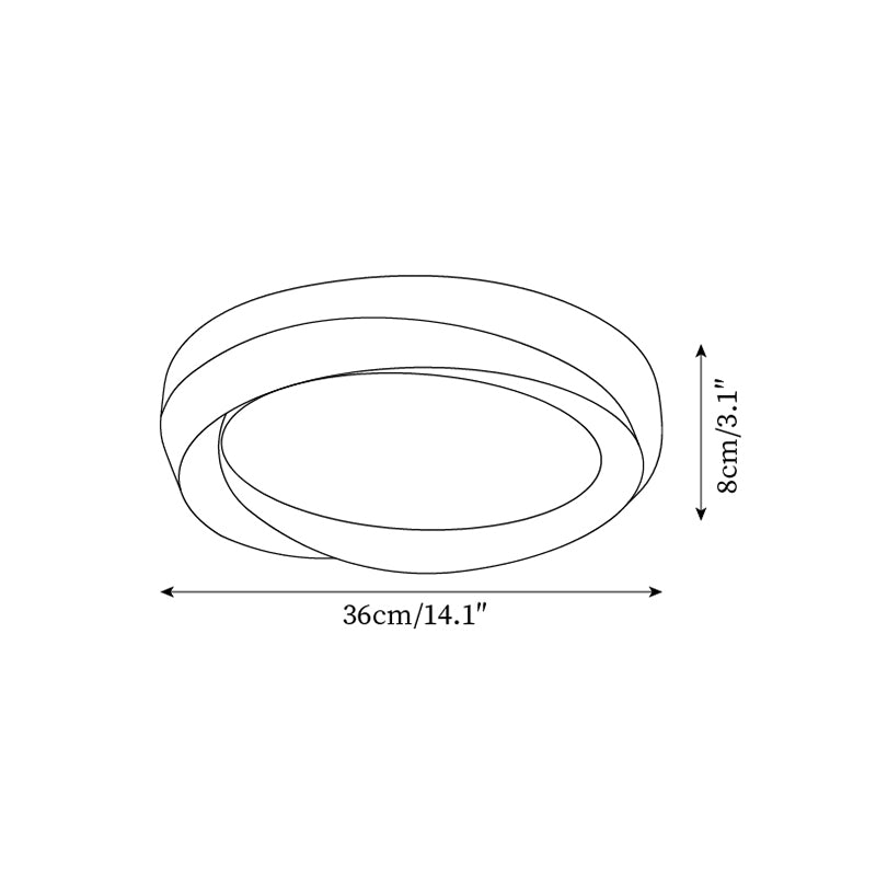 Ceiling Lamp Resin with Soft Curved Frame in Neutral Tones - Neutral Decor