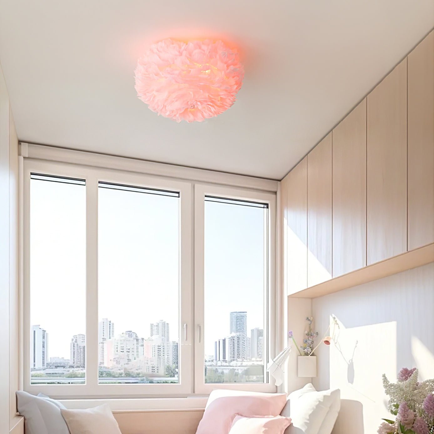 Zalore Premium Nordic Art Feathered Ceiling Lamp