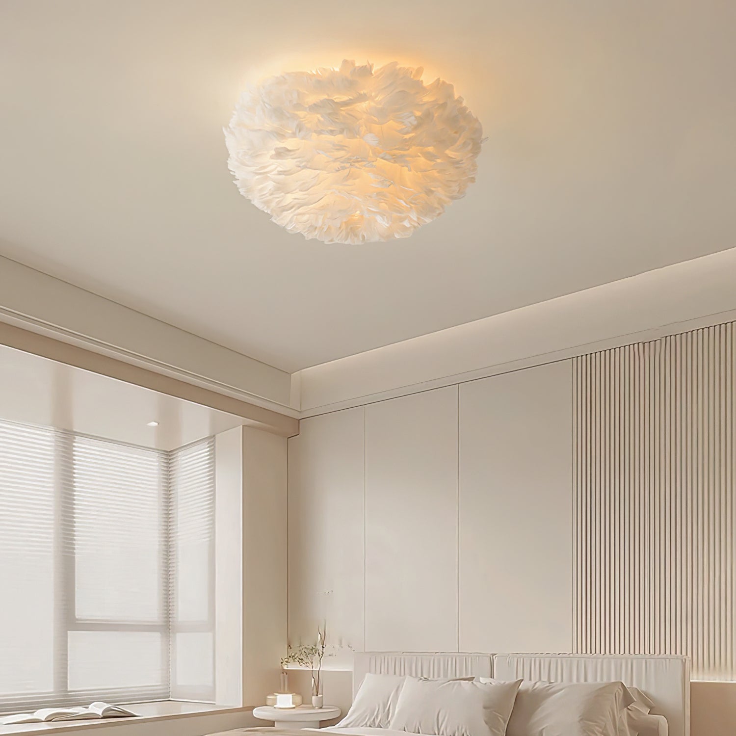 Zalore Premium Nordic Art Feathered Ceiling Lamp