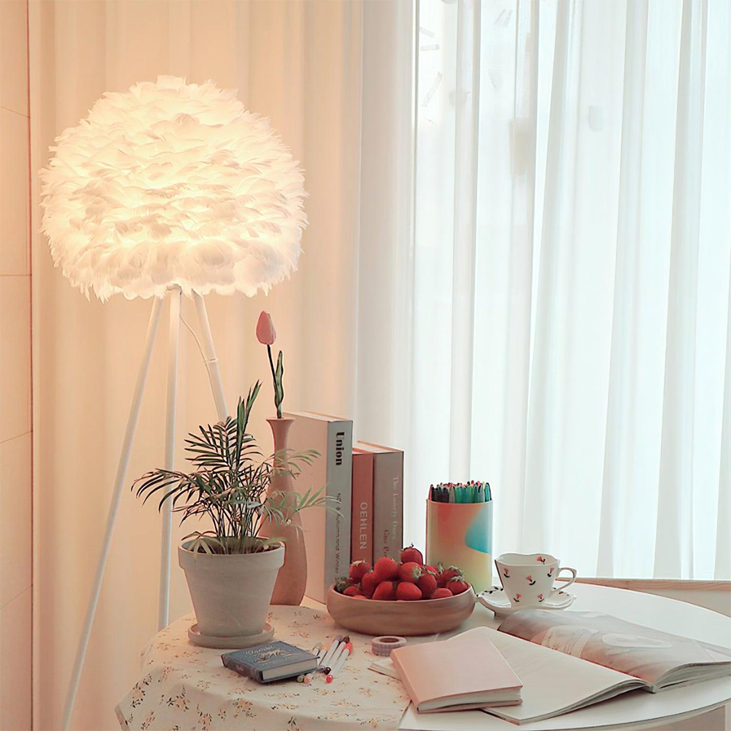 Ivthaar Organic Feather Floor Lamp