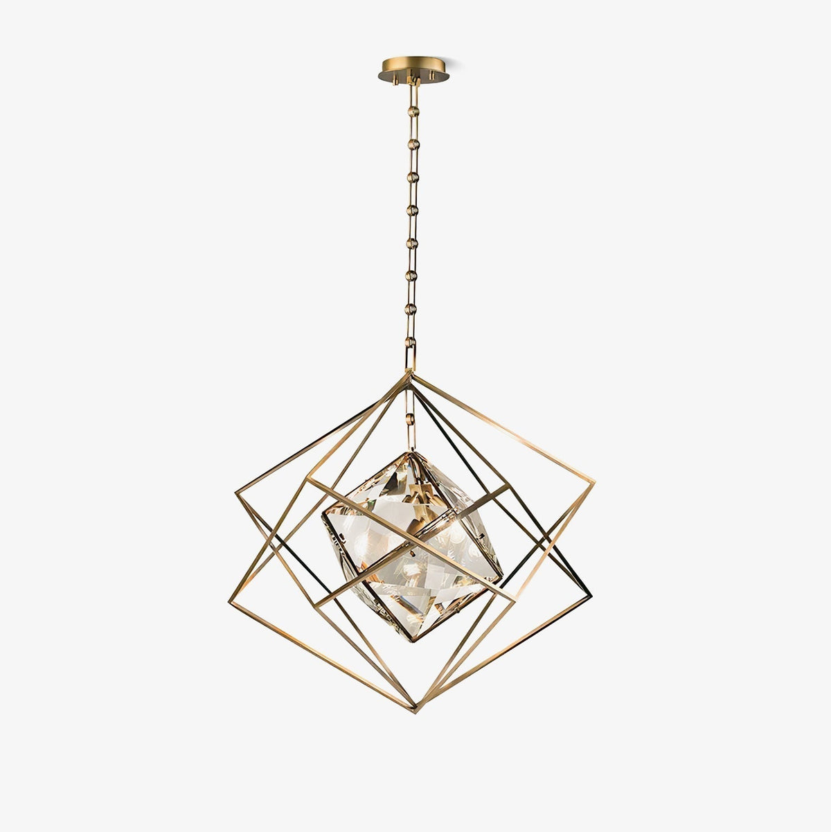 Zovin Brass & Crystal Glam Pendant Light