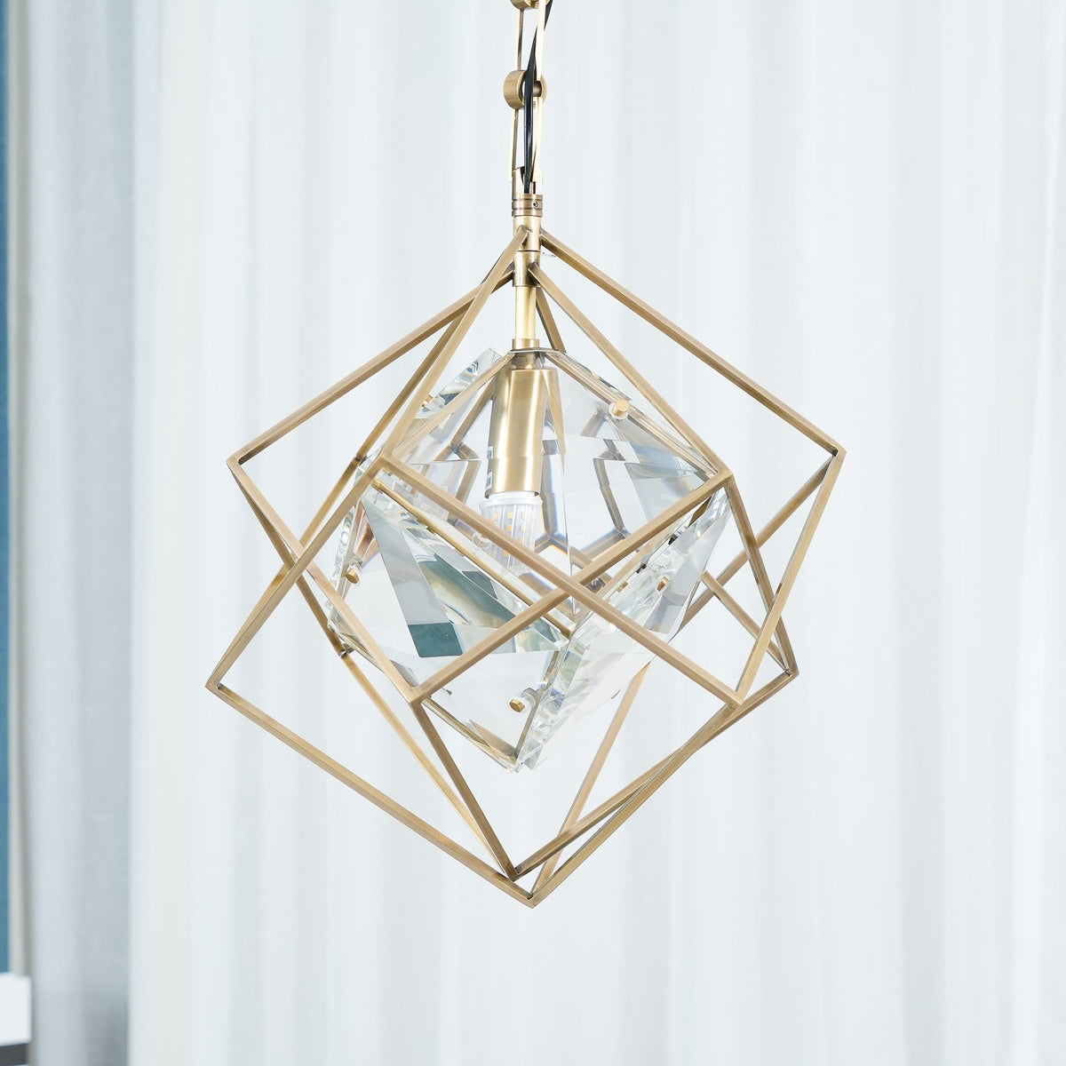 Zovin Brass & Crystal Glam Pendant Light