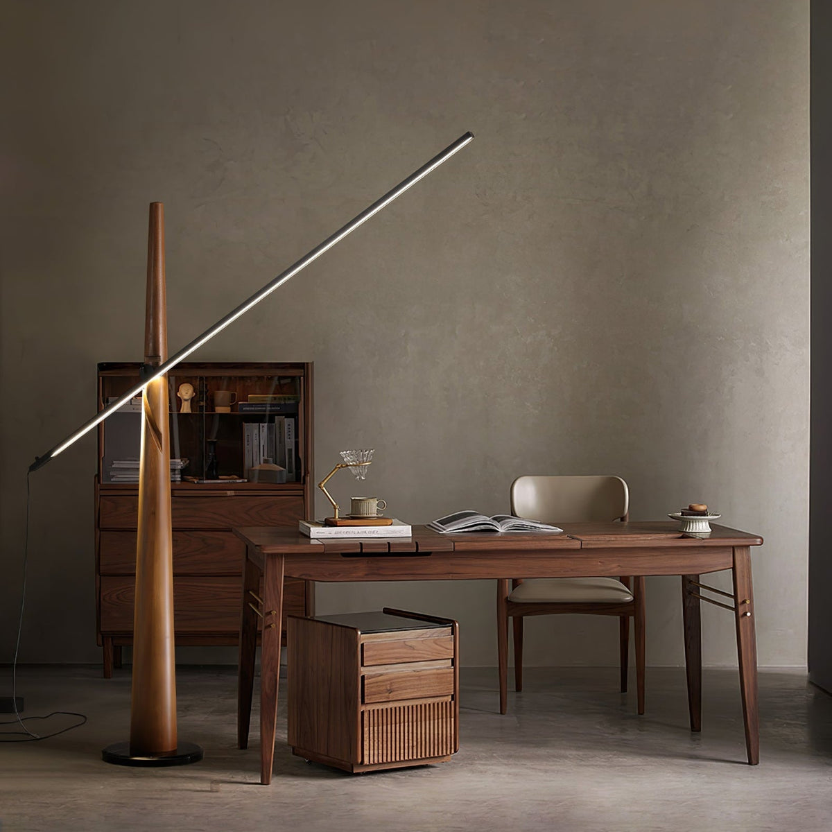 Ovelila Minimalist Wood Floor Lamp