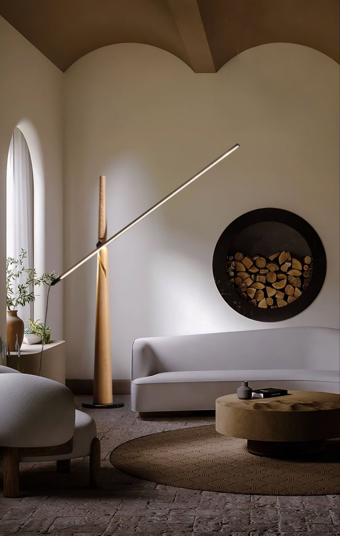 Ovelila Minimalist Wood Floor Lamp