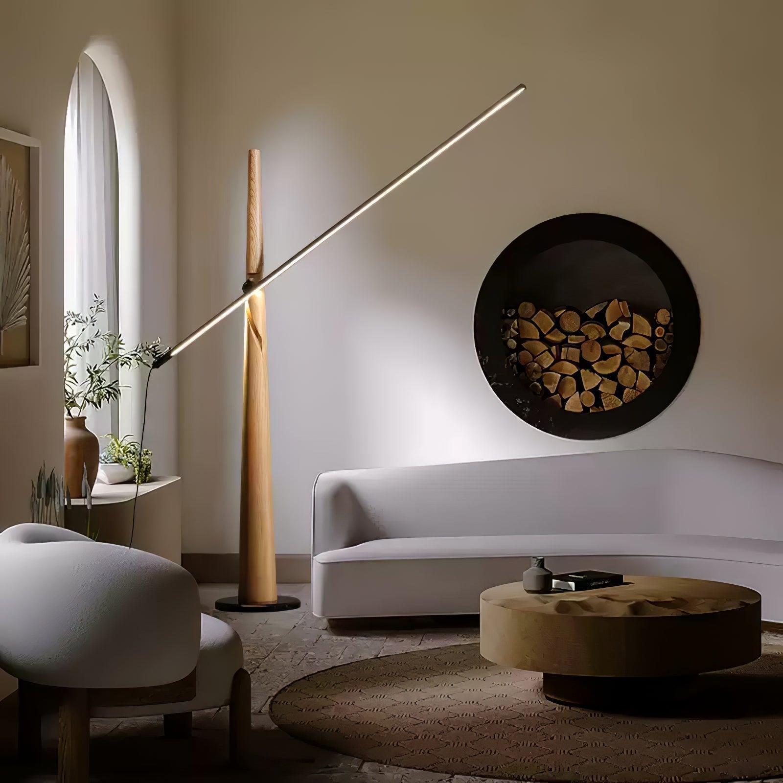 Ovelila Minimalist Wood Floor Lamp