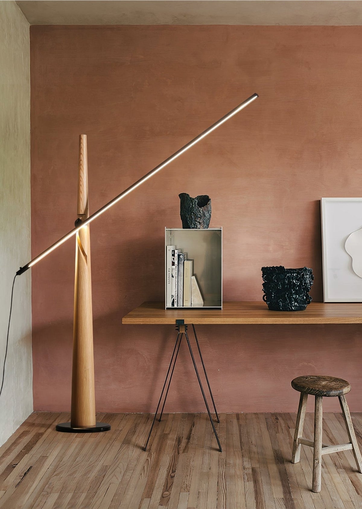 Ovelila Minimalist Wood Floor Lamp