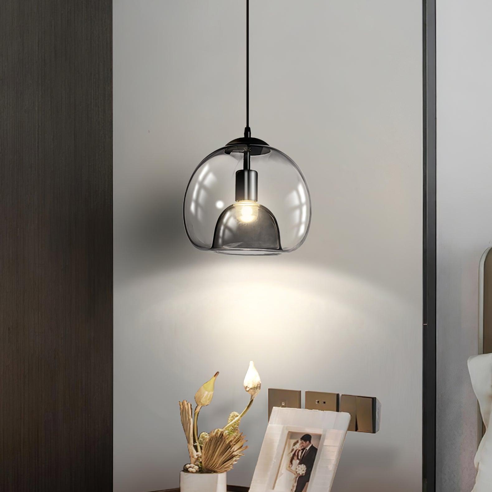 Qev Nordic Art Pearl Glass Pendant Lamp