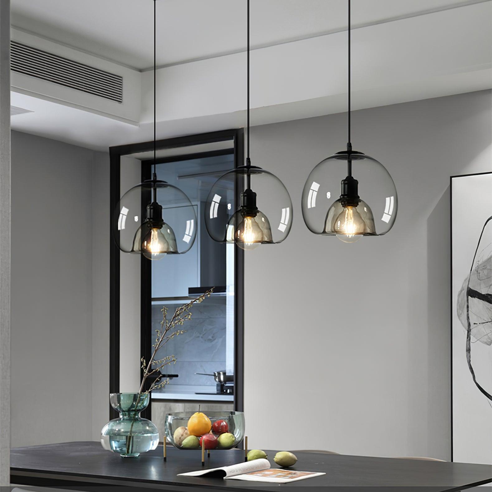 Qev Nordic Art Pearl Glass Pendant Lamp