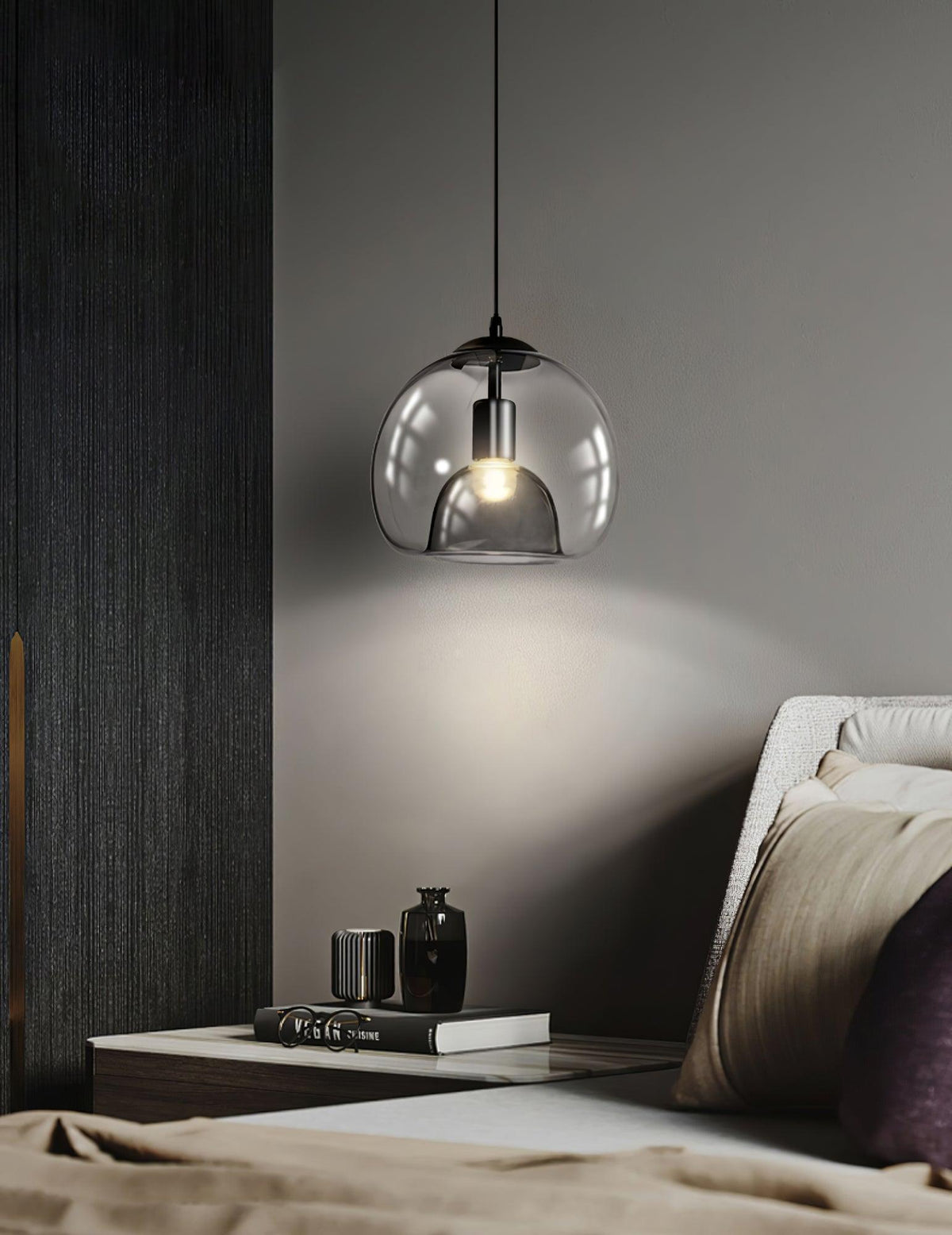 Qev Nordic Art Pearl Glass Pendant Lamp