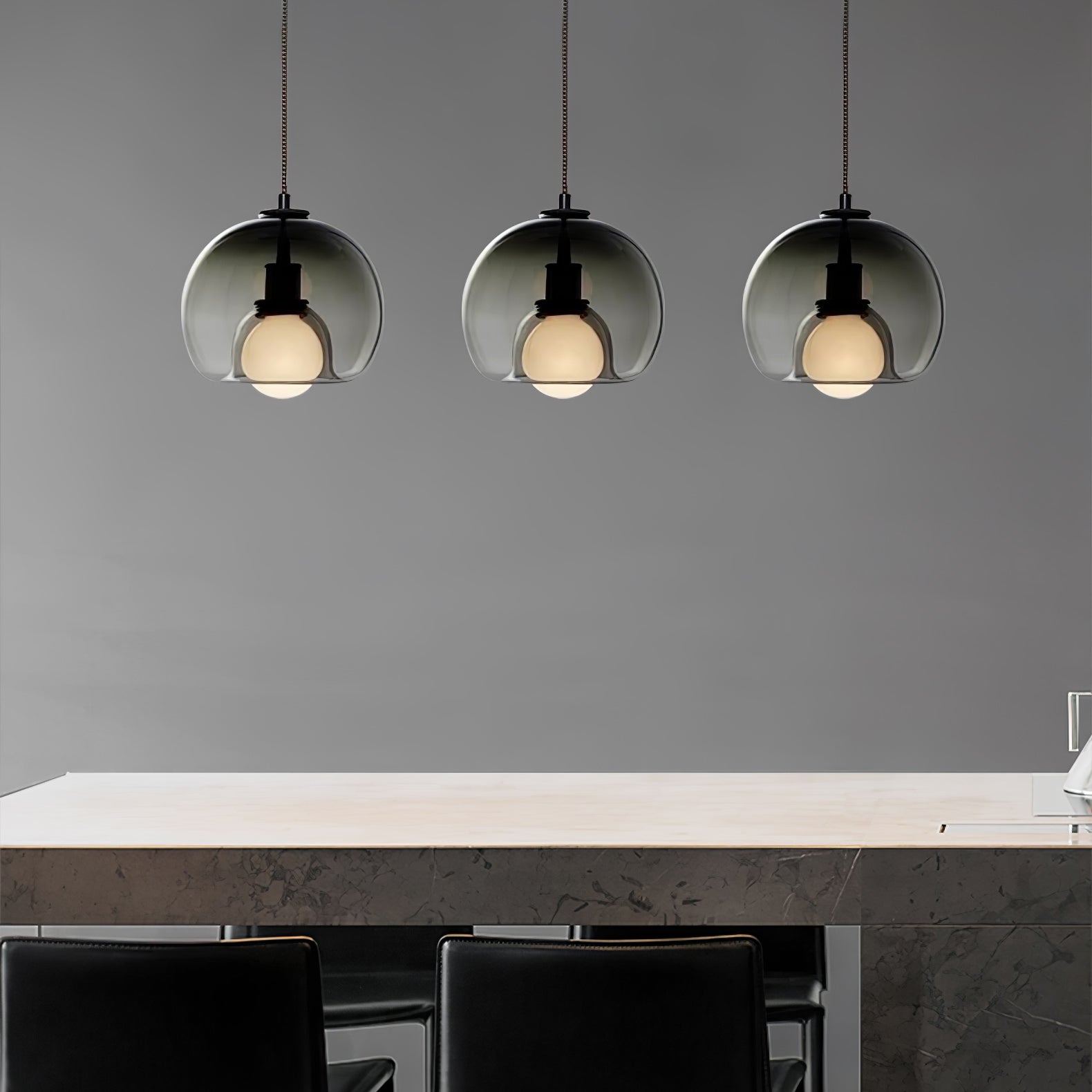 Neritha Glass Contemporary Pendant Light - Neutral Decor