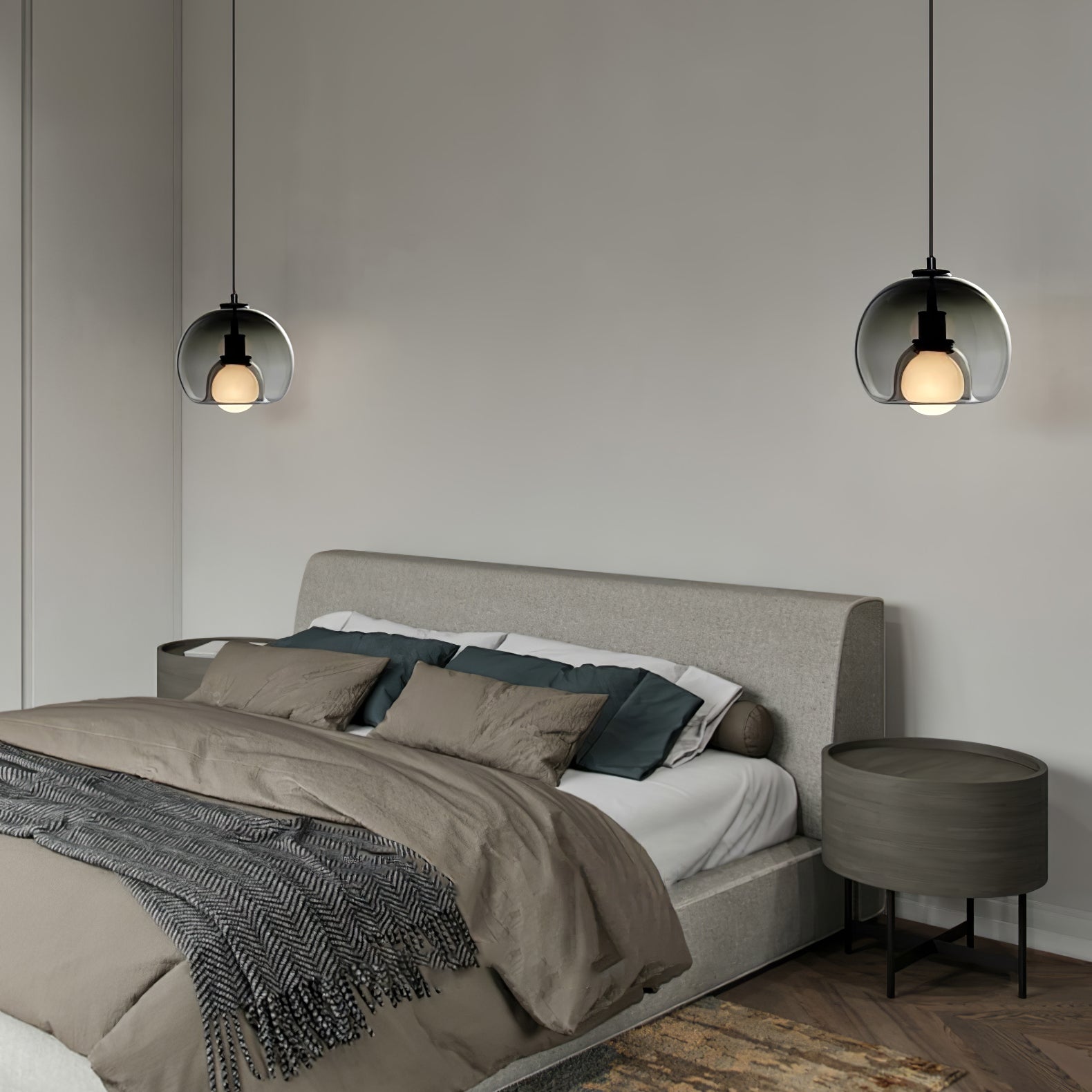 Neritha Glass Contemporary Pendant Light - Neutral Decor