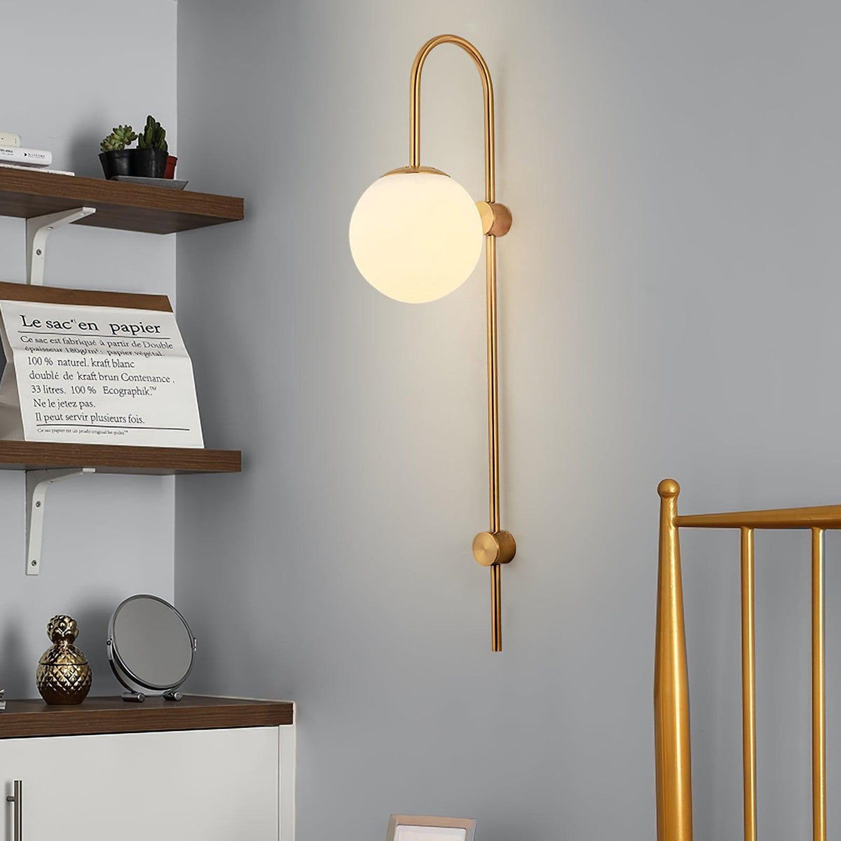 Cavelir Premium Nordic Art Glass Sconce Wall lamp