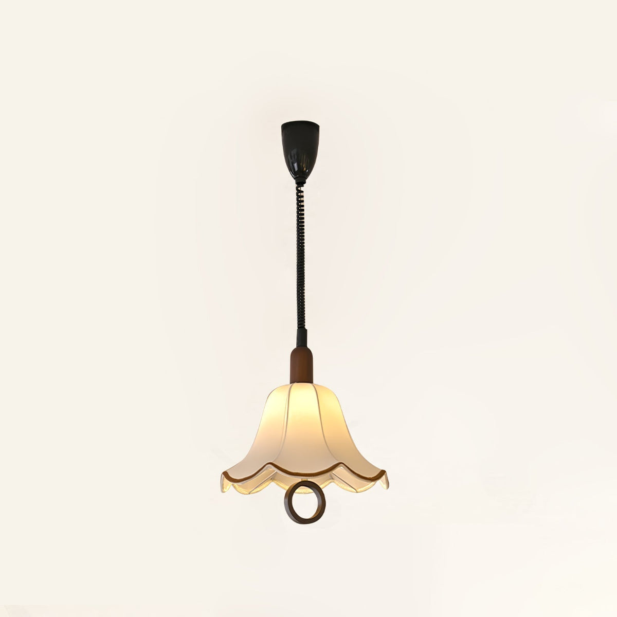 Eurvaryra Classic Elegance Fabric Wood Pendant Light