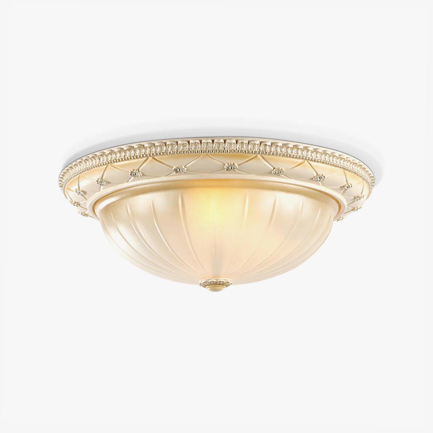 Cerlin Elegance Vintage Resin Glass Flush Ceiling Light