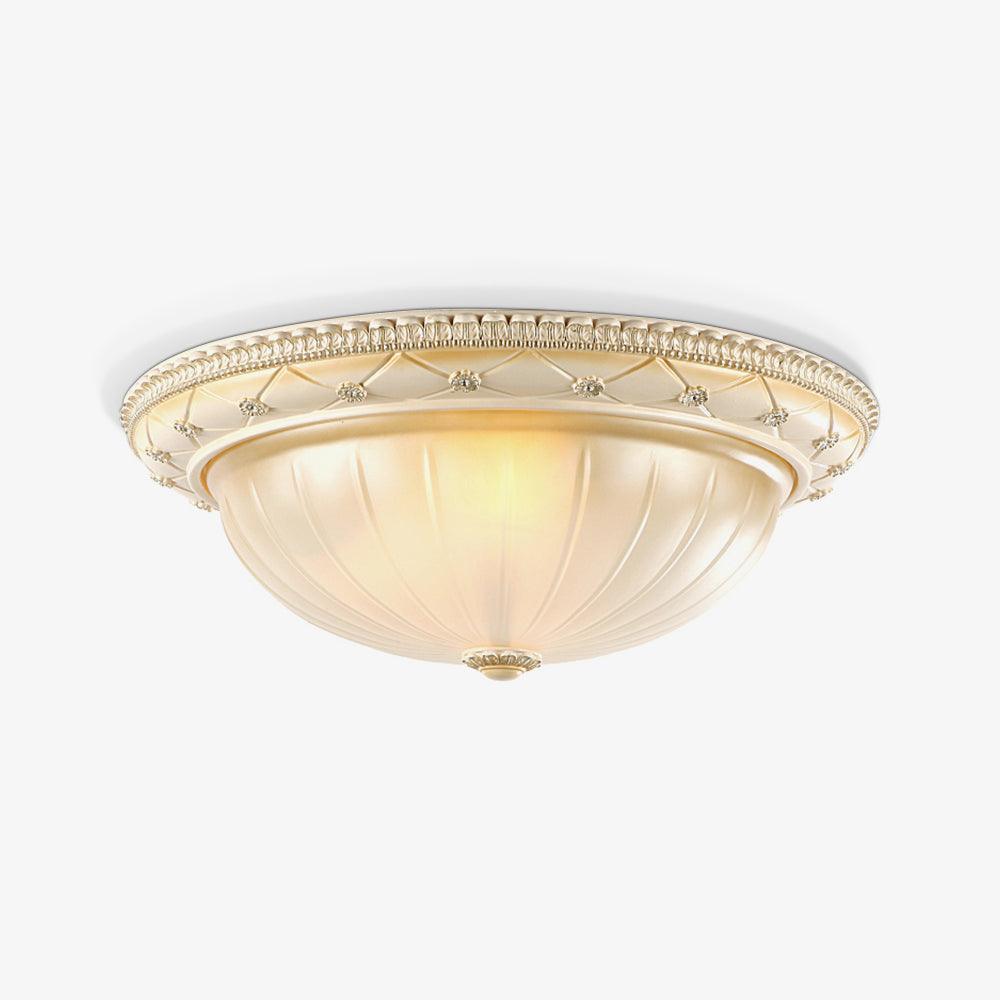 Cerlin Elegance Vintage Resin Glass Flush Ceiling Light