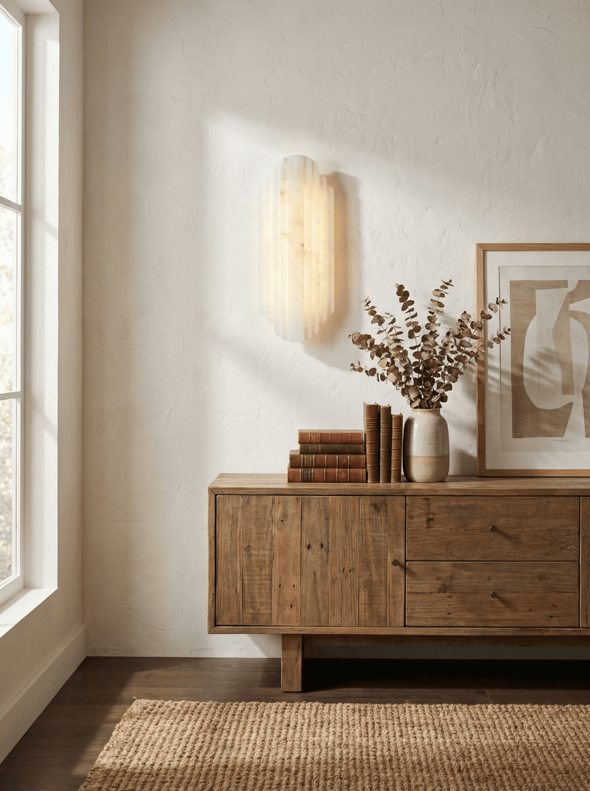 Havencrest Alabaster Indoor Wall Light