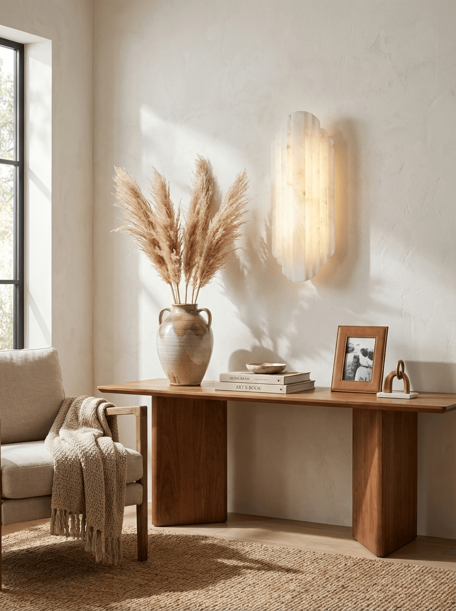 Havencrest Alabaster Indoor Wall Light