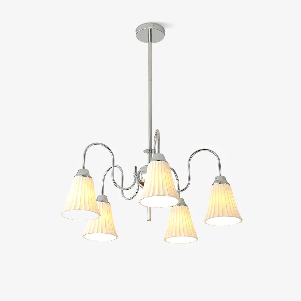 Mireine Chandelier Esther Ceramic Pleated Modern