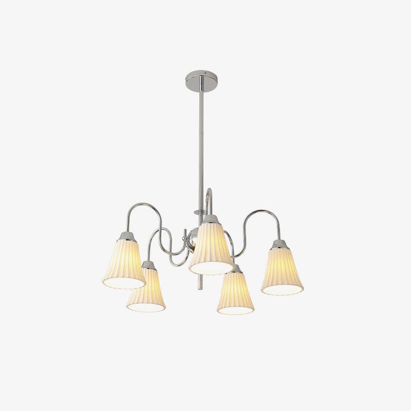 Mireine Chandelier Esther Ceramic Pleated Modern
