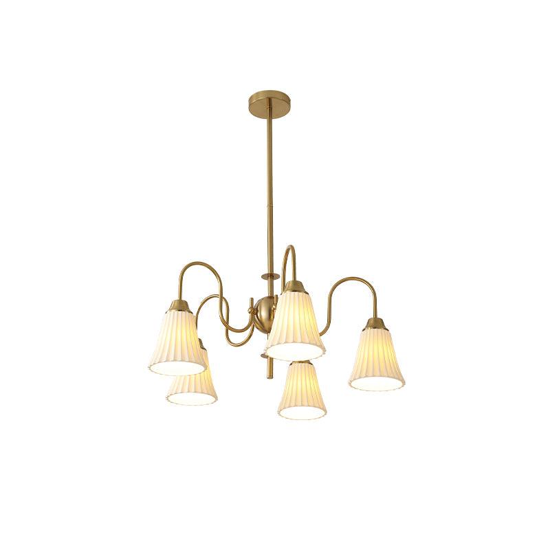 Mireine Chandelier Esther Ceramic Pleated Modern