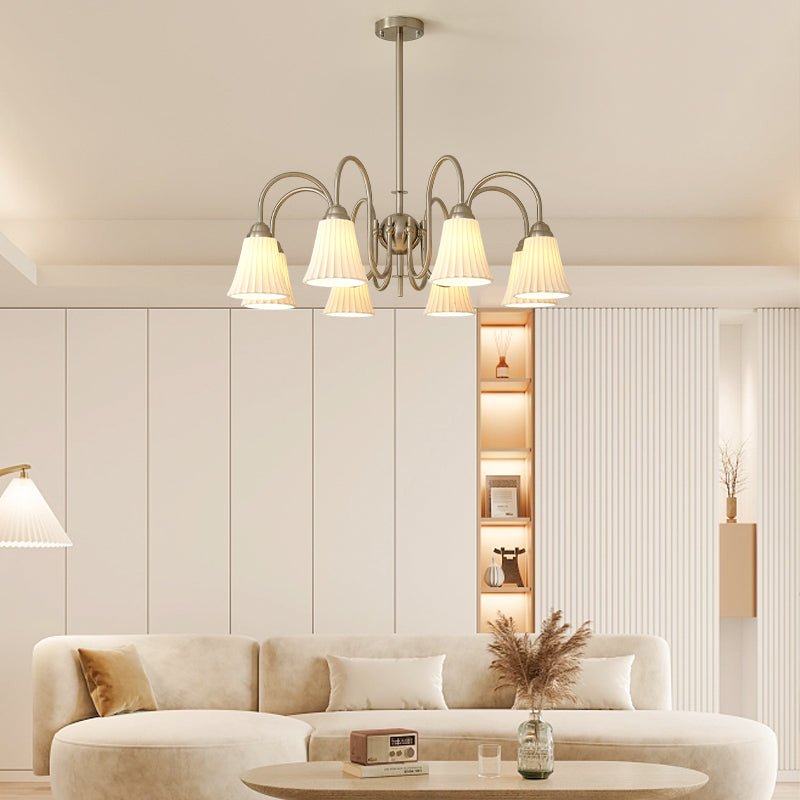 Mireine Chandelier Esther Ceramic Pleated Modern