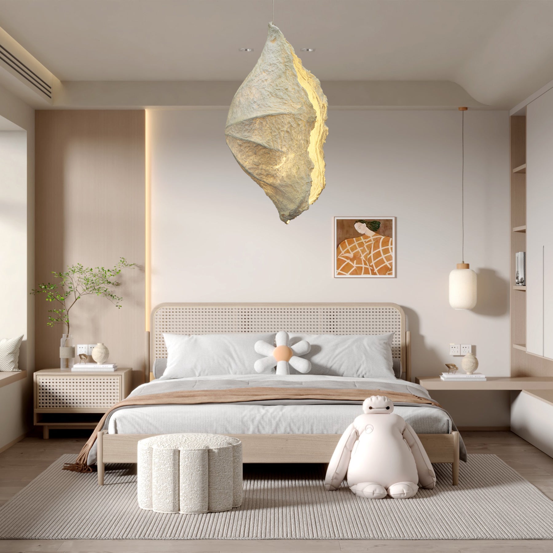 Altalis Artisanal Paper Pulp Pendant Light