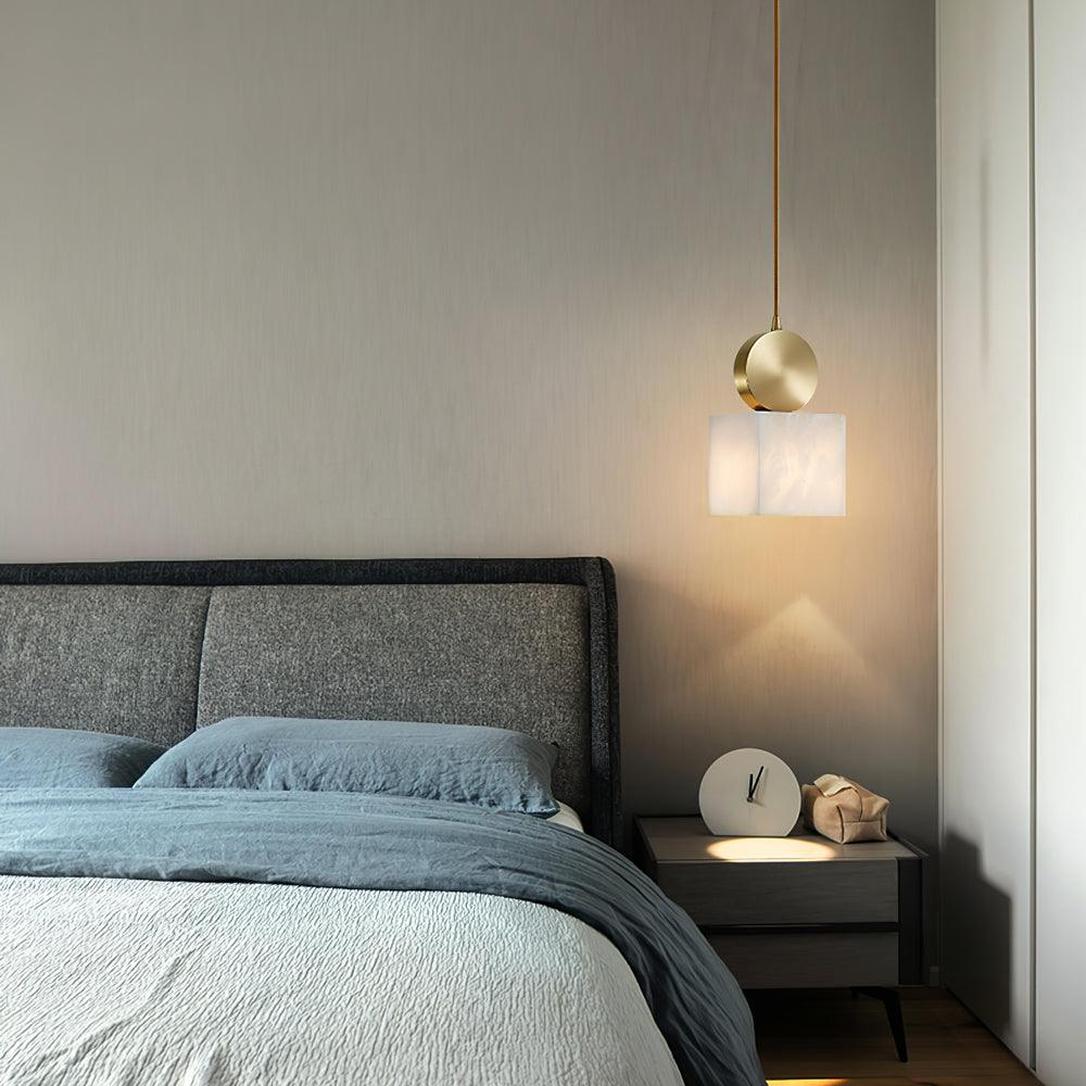 Nore Cylinder Alabaster Pendant Light