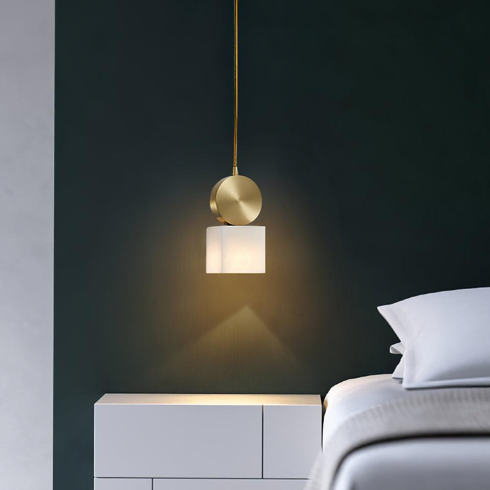 Nore Cylinder Alabaster Pendant Light