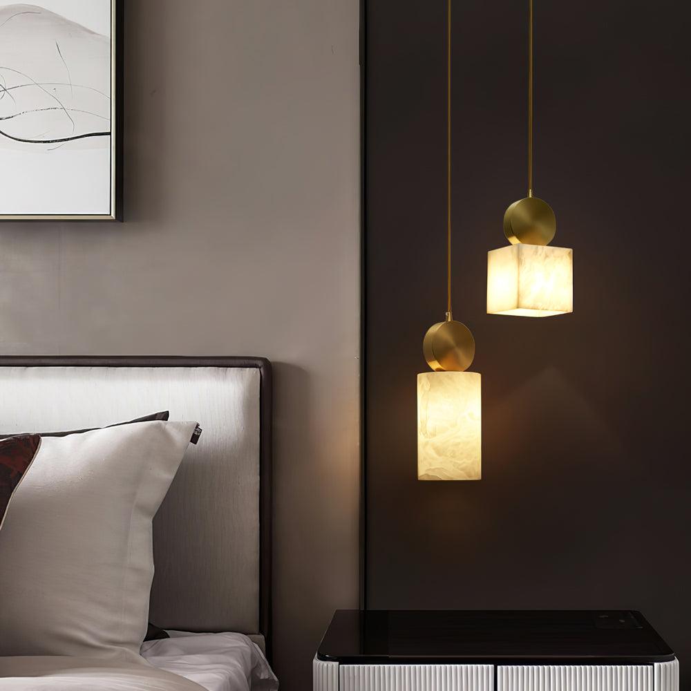 Nore Cylinder Alabaster Pendant Light