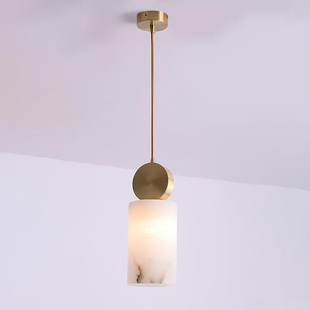 Nore Cylinder Alabaster Pendant Light