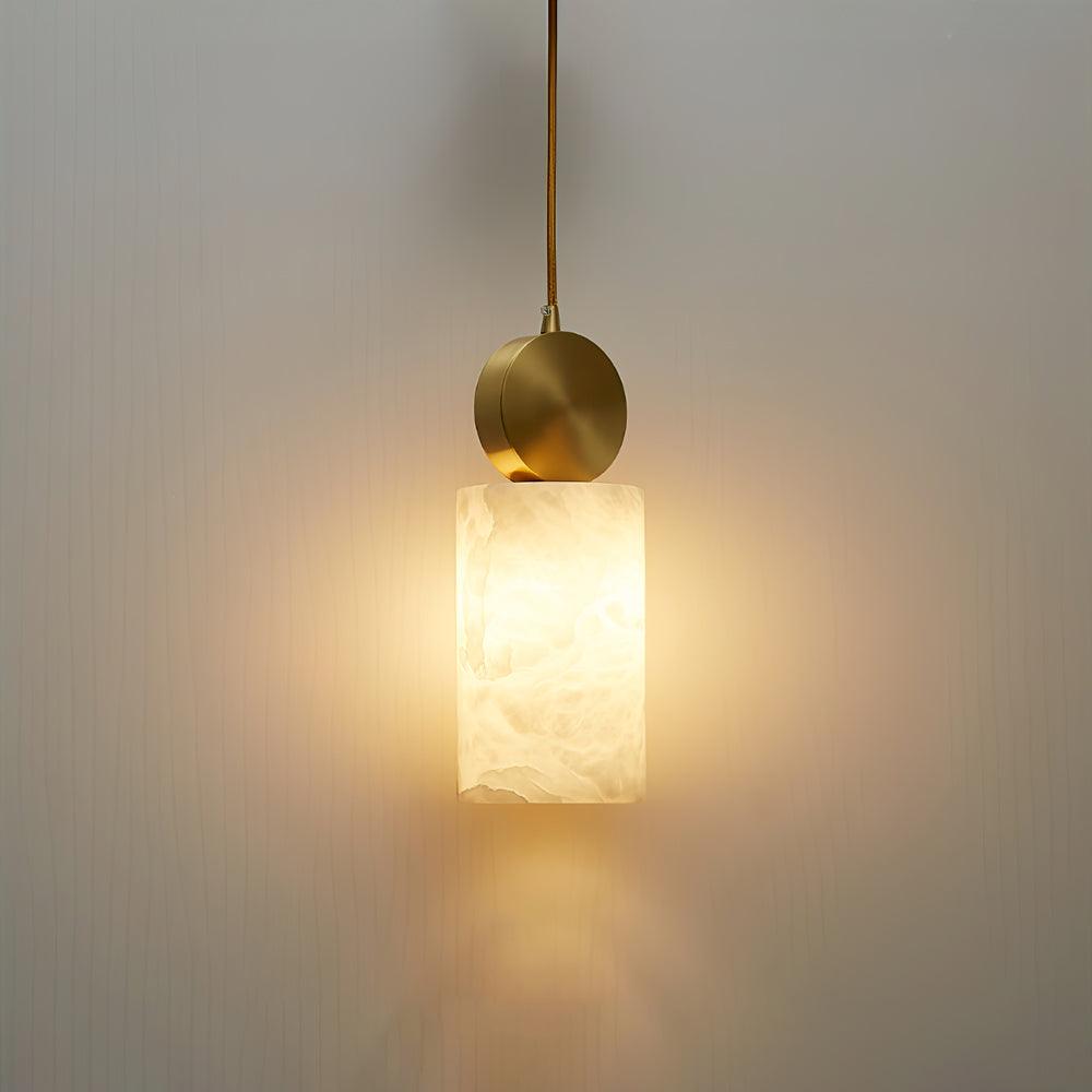 Nore Cylinder Alabaster Pendant Light