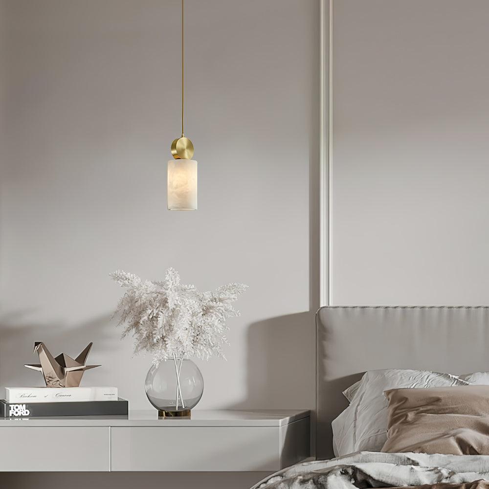 Nore Cylinder Alabaster Pendant Light