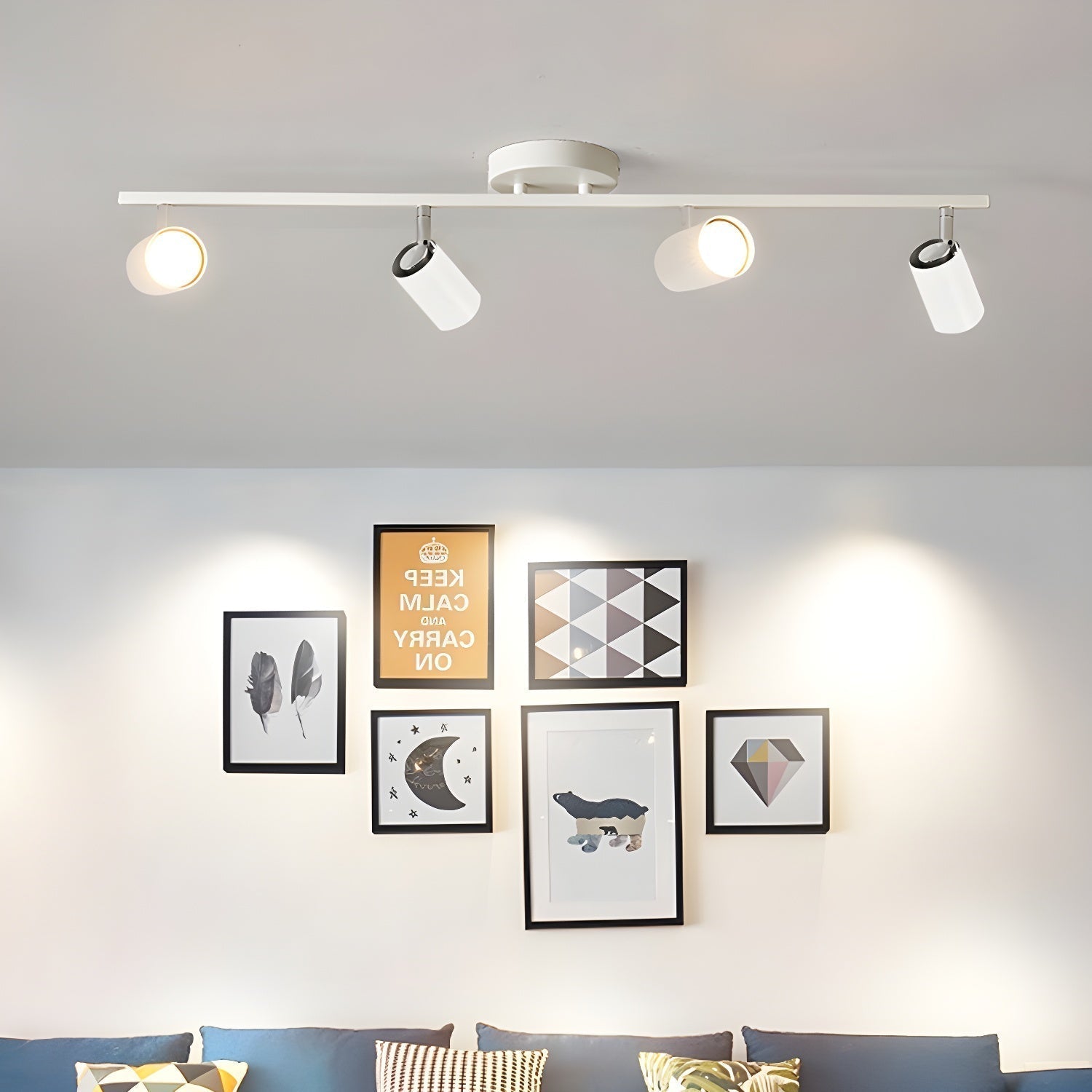 Quadra Aluminum Contemporary Ceiling Light