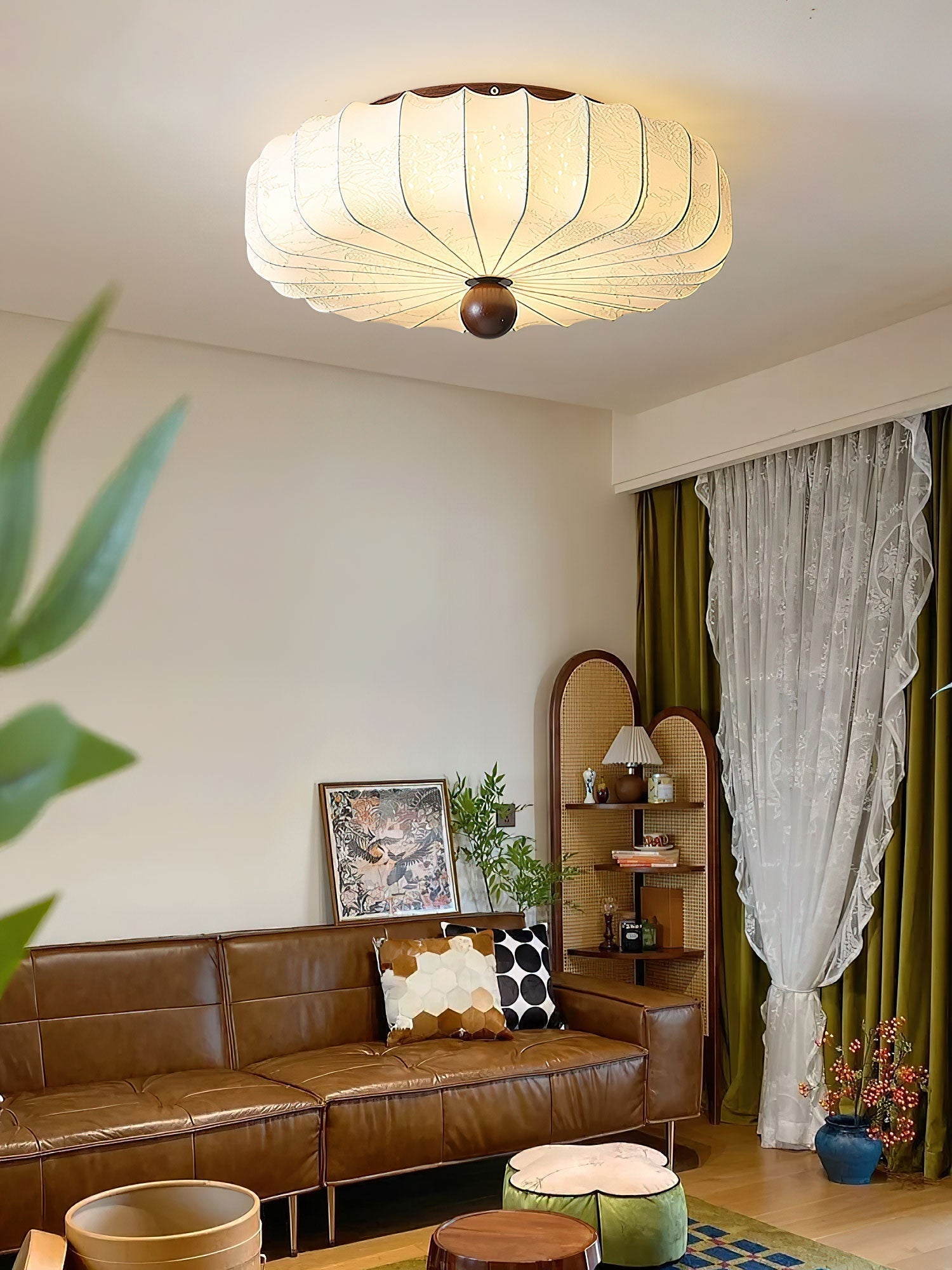 Lotus Fabric Fashion Ceiling Light