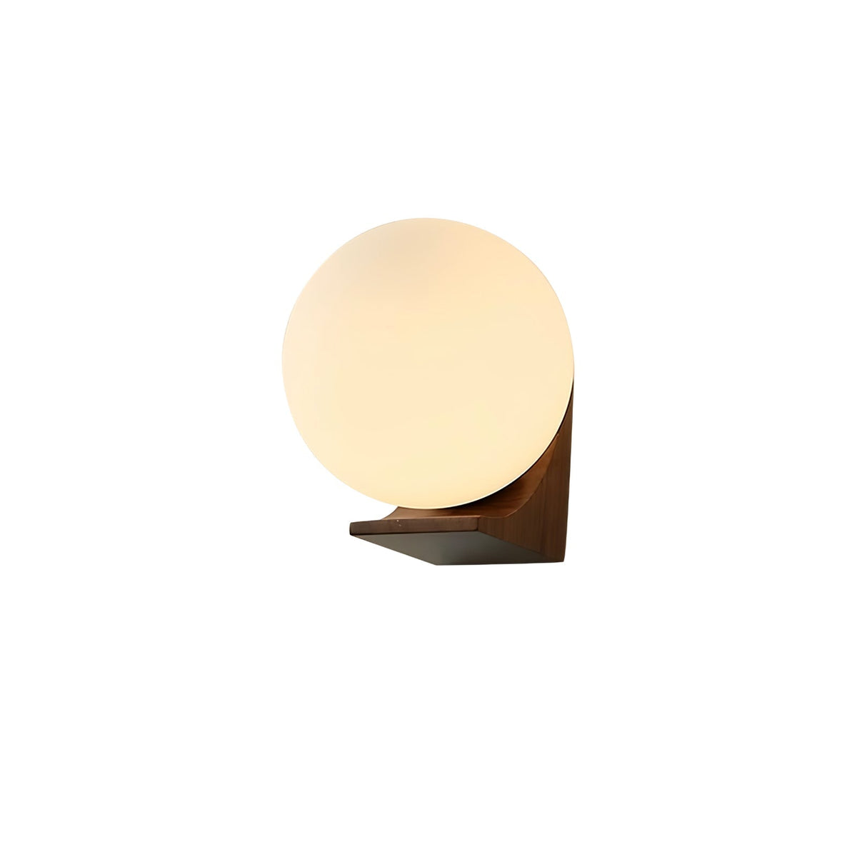 Icarara Modern Minimalist Orb Wood Glass Wall Lamp