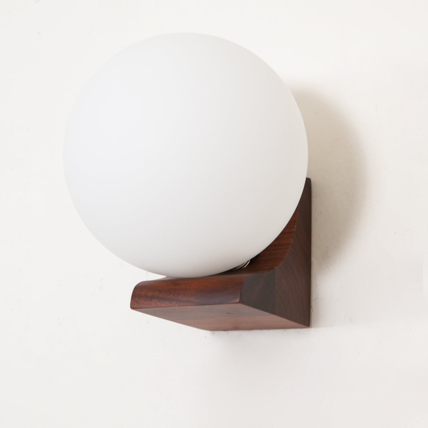 Icarara Modern Minimalist Orb Wood Glass Wall Lamp