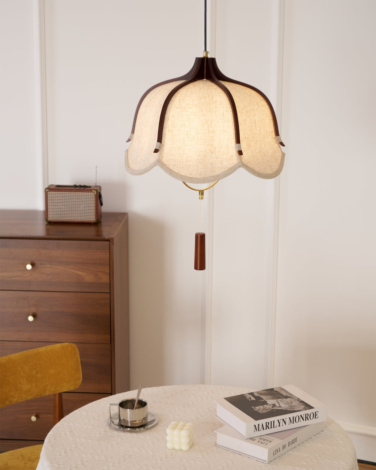 Serisia Pendant Lamp Lantern Modern Fabric