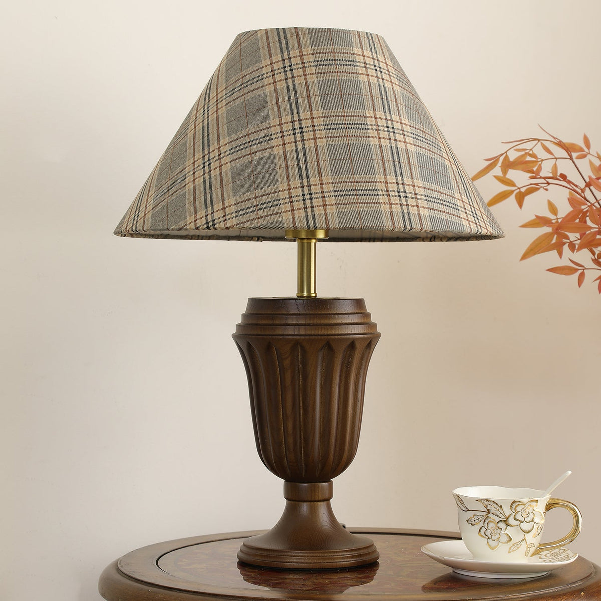 Orione Wood & Fabric Table Lamp