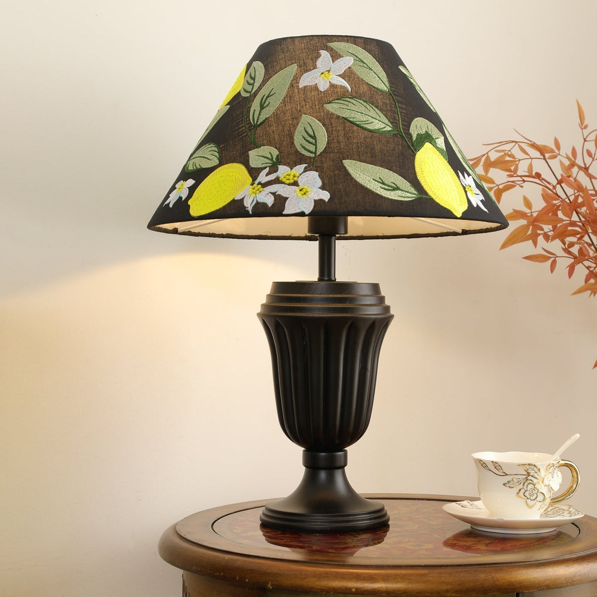 Orione Wood & Fabric Table Lamp