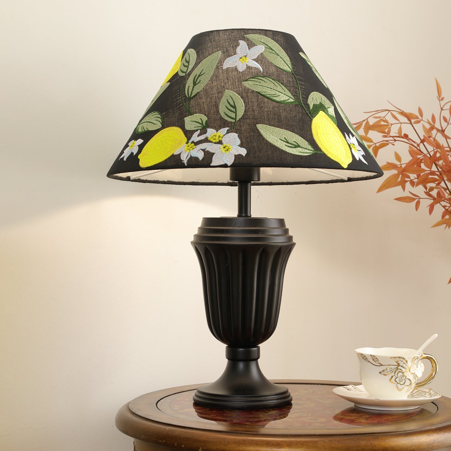 Orione Wood & Fabric Table Lamp